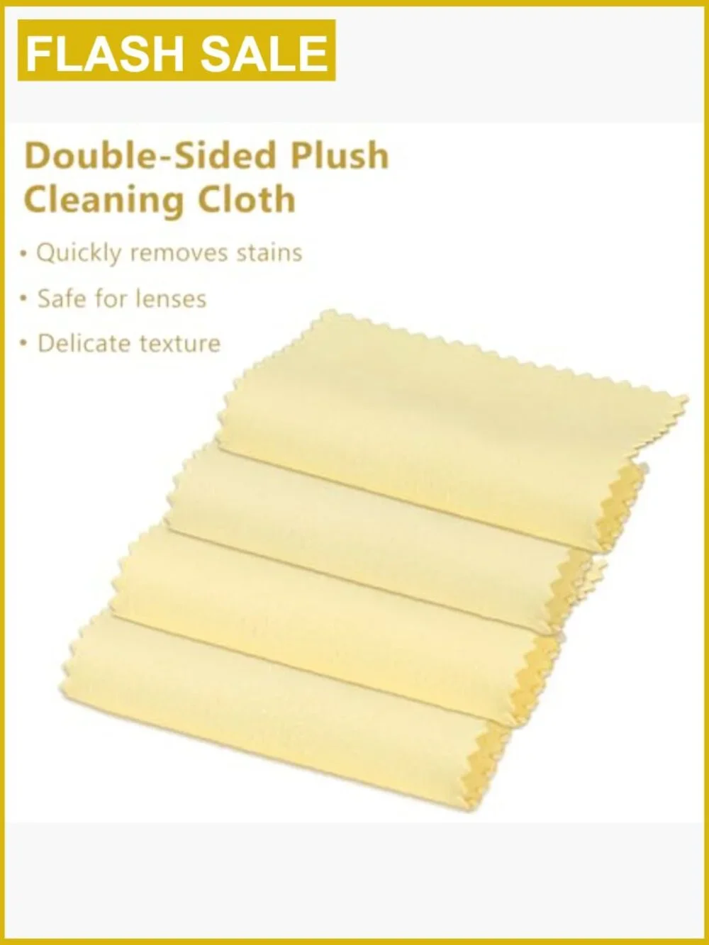 100 Premium Microfiber Jewelry Polishing Cloths Individually Wrapped